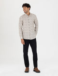 Beige Slim Fit Long Sleeve Shirt