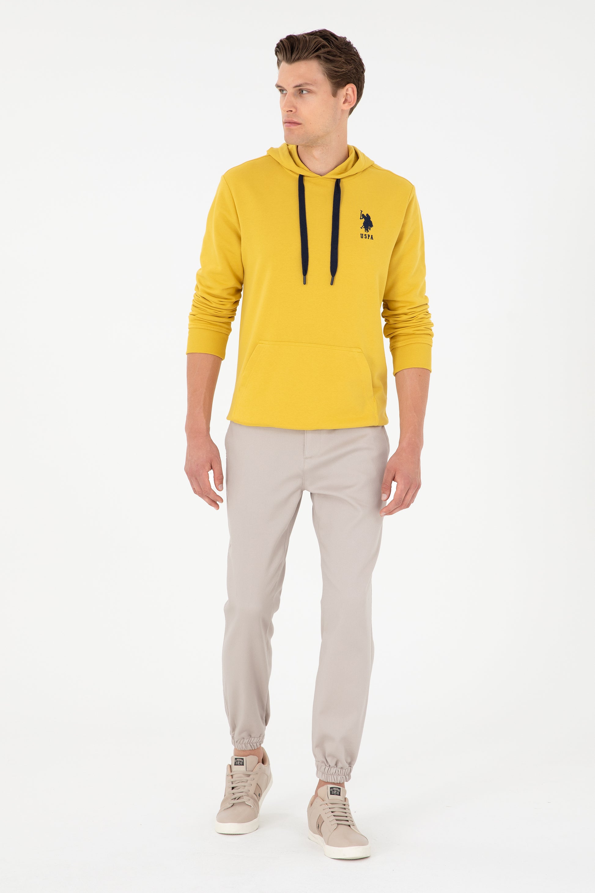 Men's Yellow Basic Sweatshirt