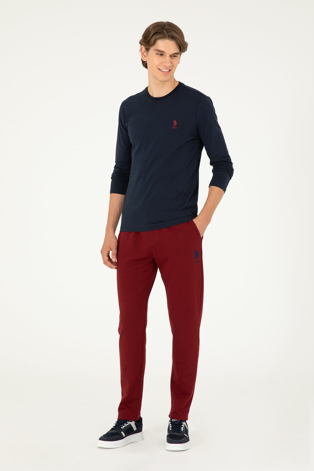 Men's Burgundy Sweatpants