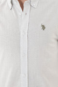 Men's Printed White Shirt