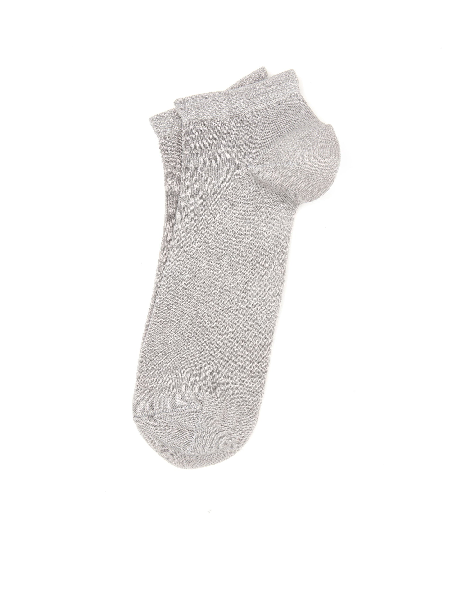 Men's Grey Flat Bootie Socks
