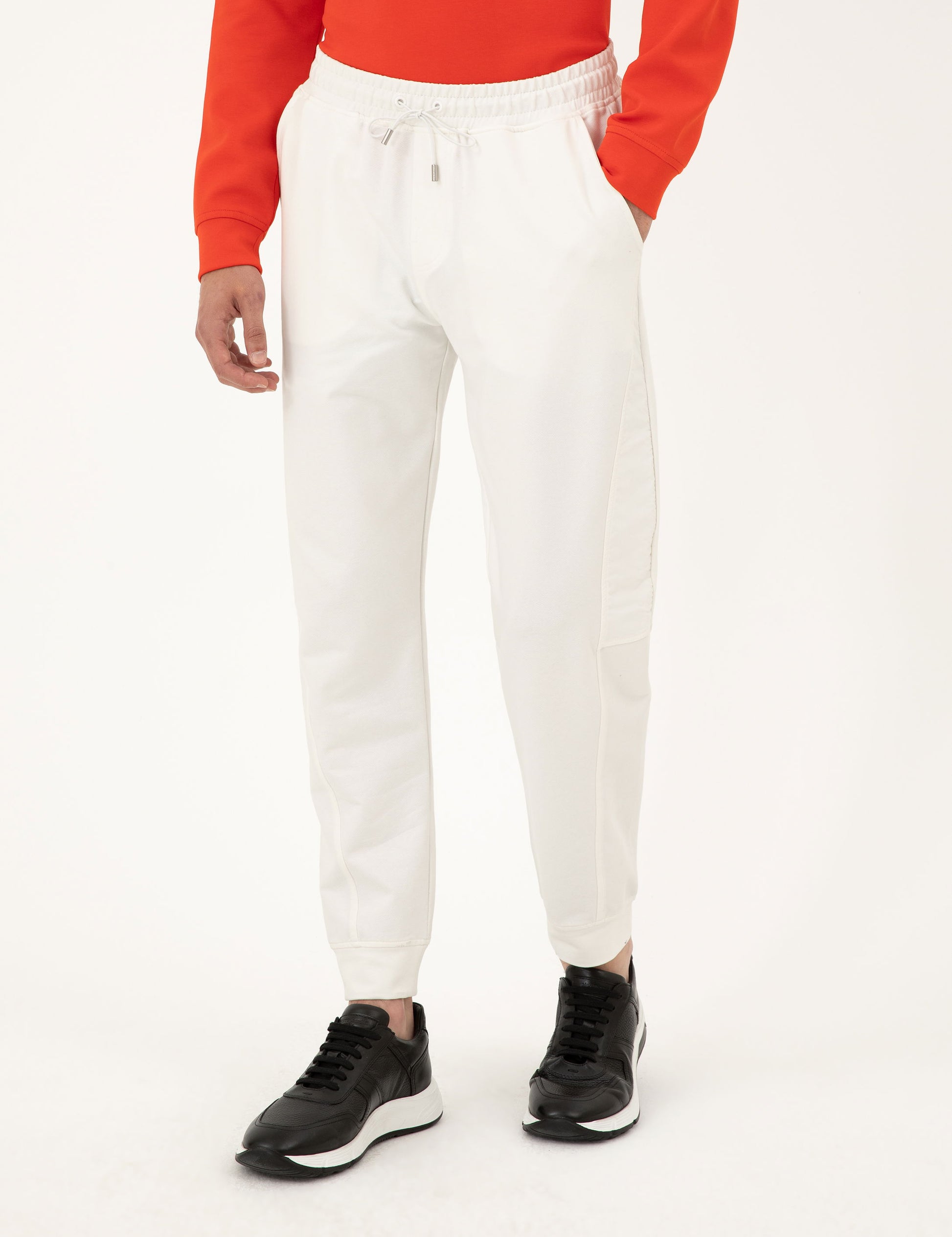 White Slim Fit Sweatpants