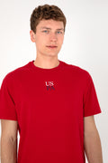 Men's Comfort Fit Crew Neck Red T-Shirt