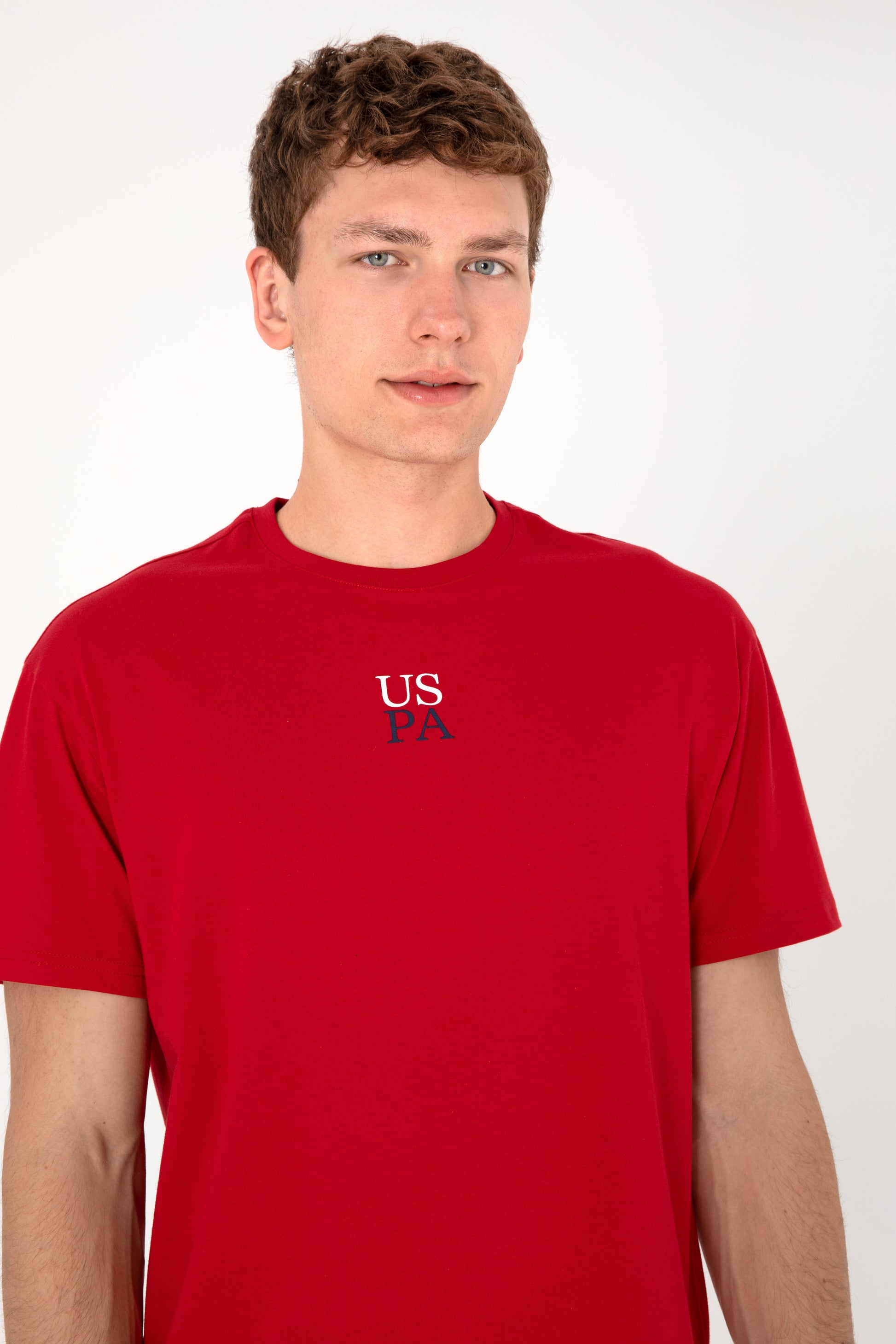 Men's Comfort Fit Crew Neck Red T-Shirt