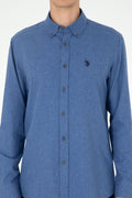 Men's Indigo Long Sleeve Basic Shirt