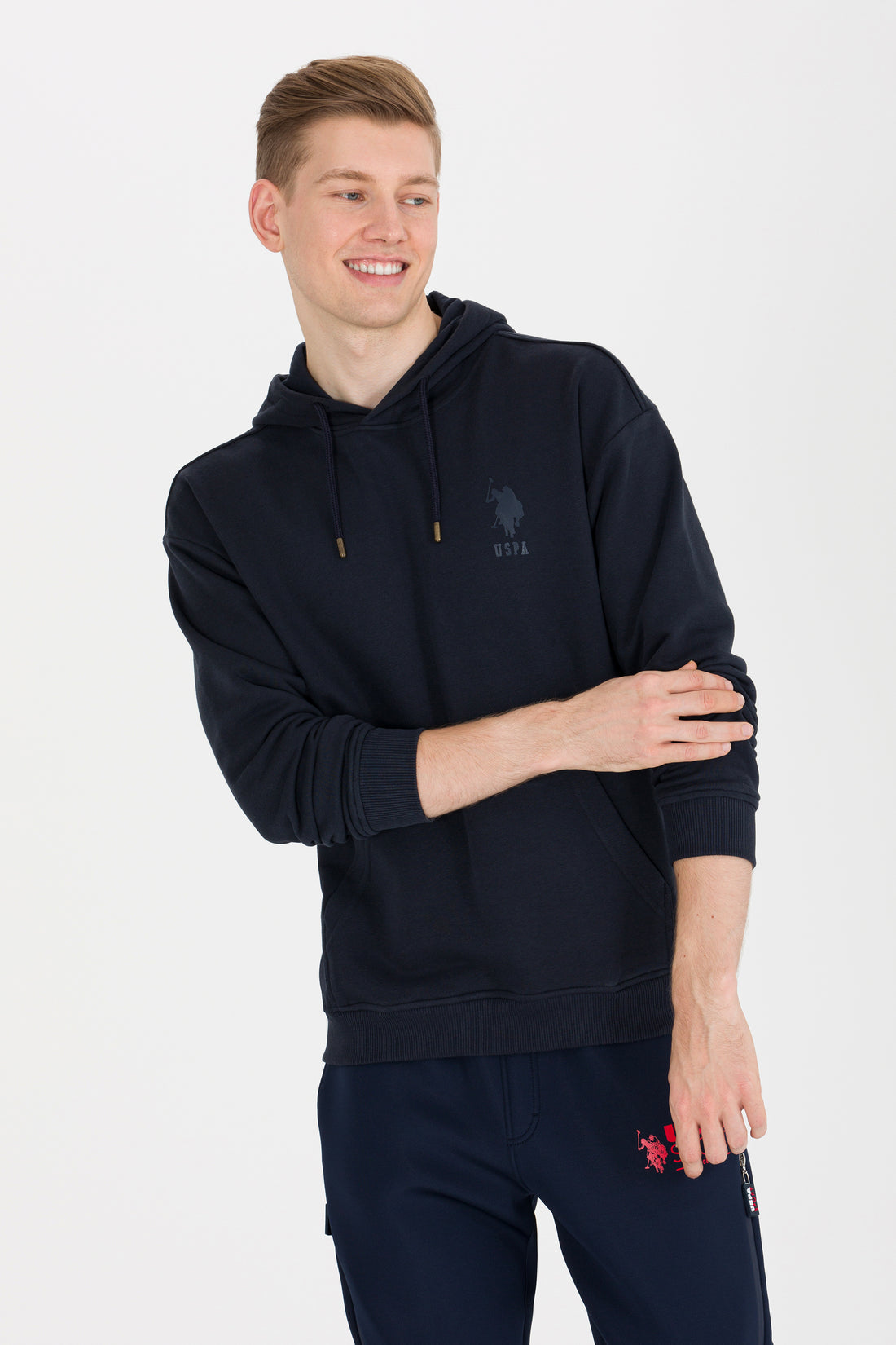 Men's Navy Blue Hooded Comfort Sweatshirt