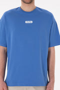 Men's Oversize Fit Crew Neck Indigo T-Shirt