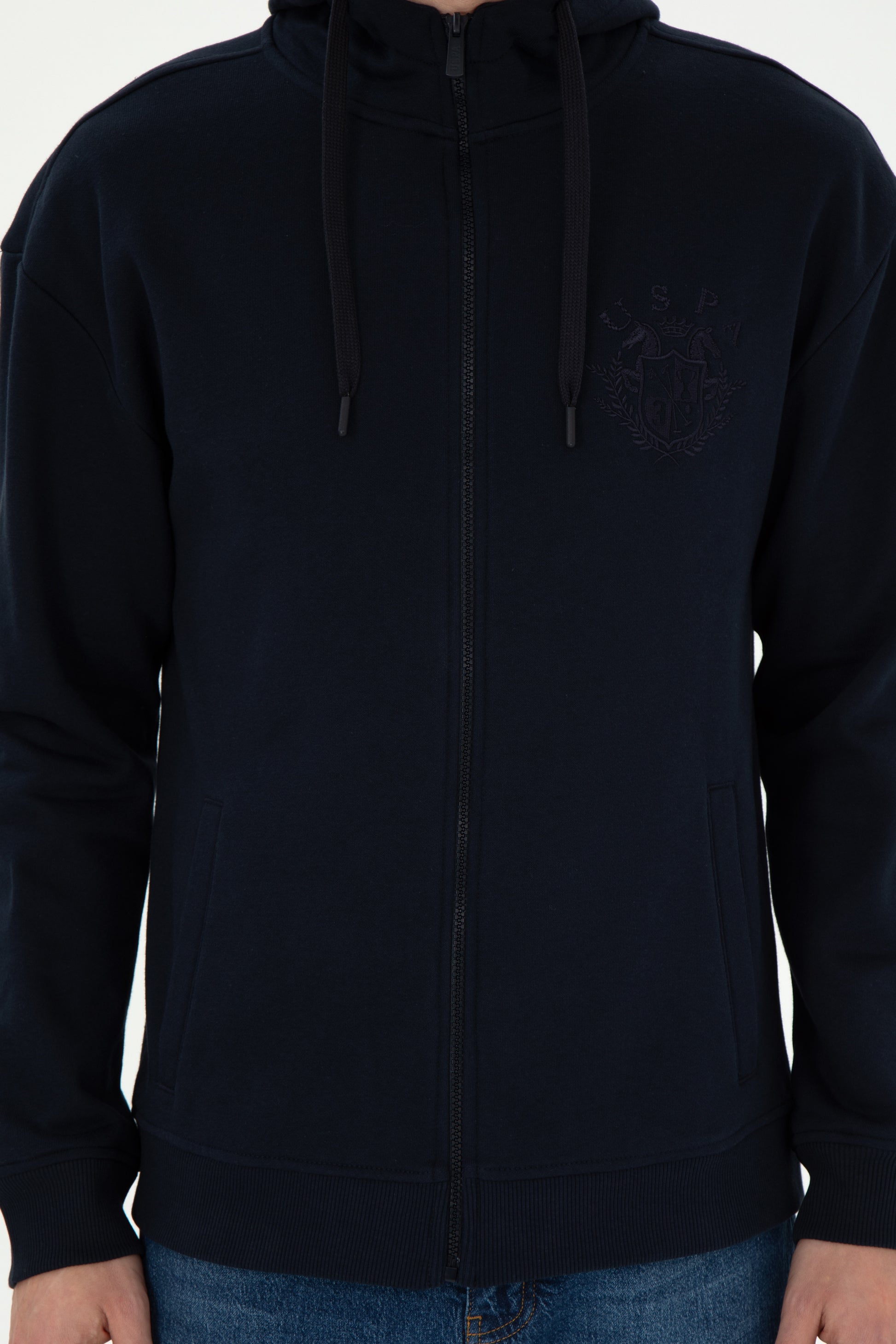 Men's Navy Blue Knitted Cardigan