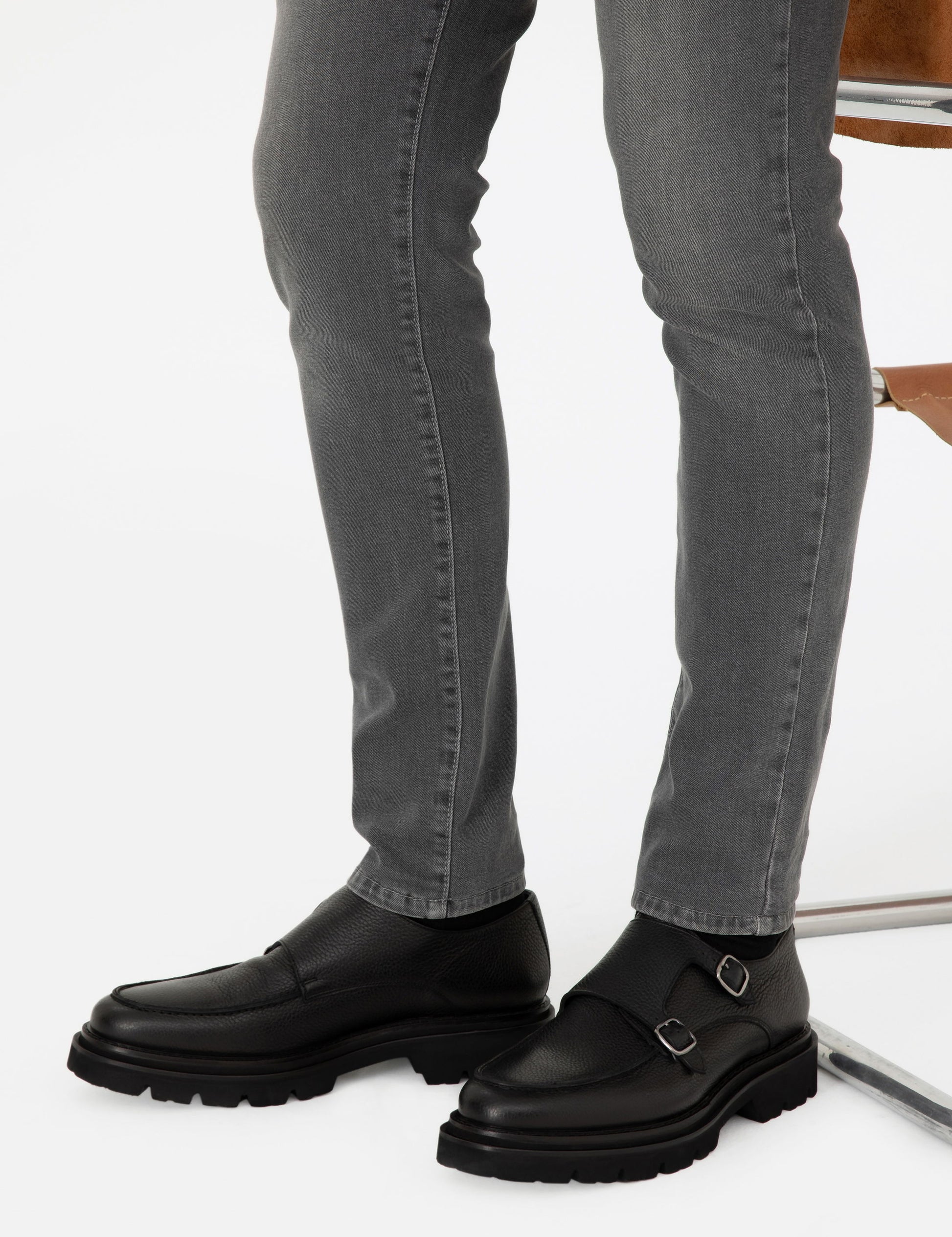 Black 100% Leather Casual Shoes