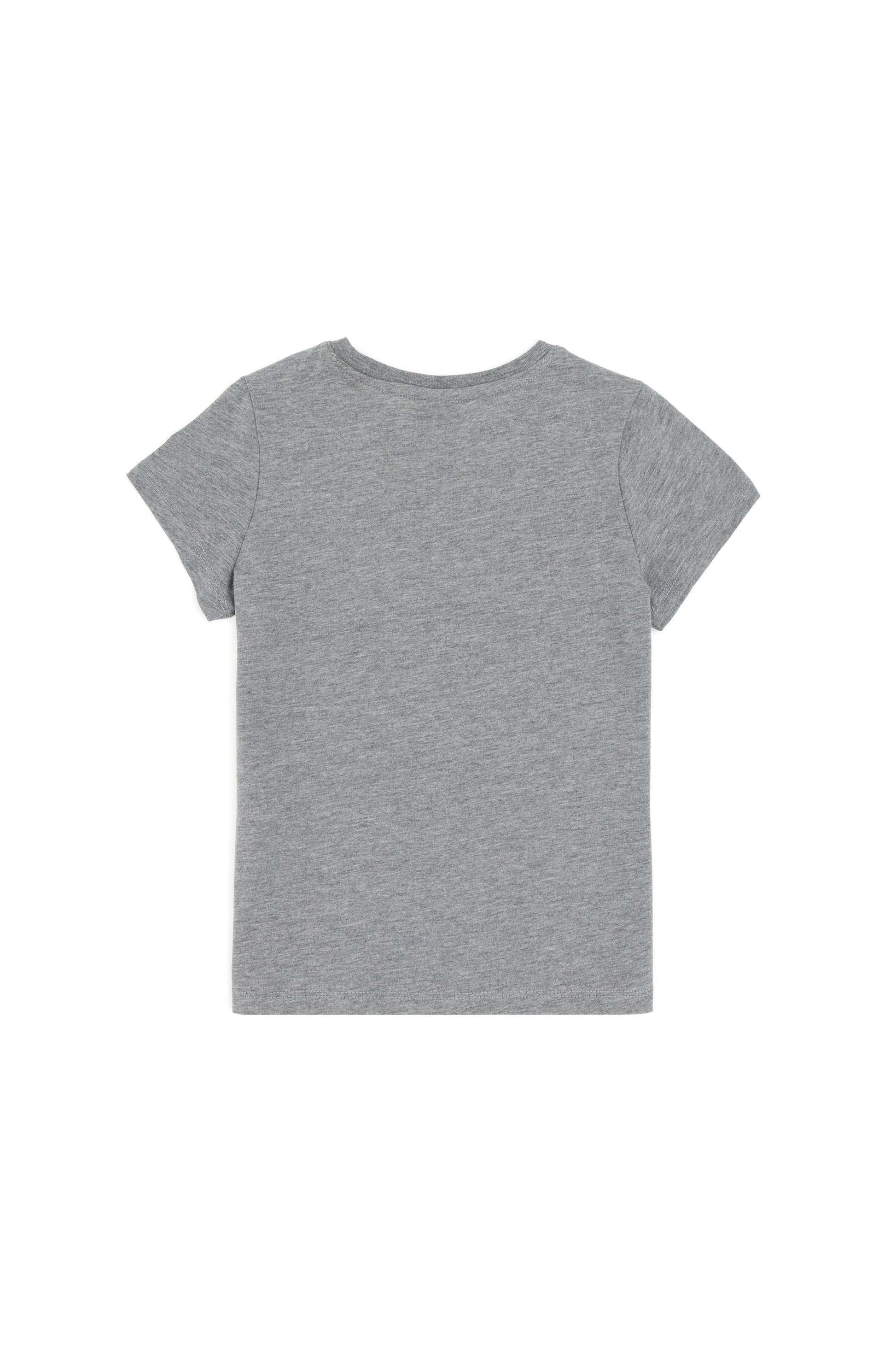 Boy's Grey Melange Crew Neck T-Shirt