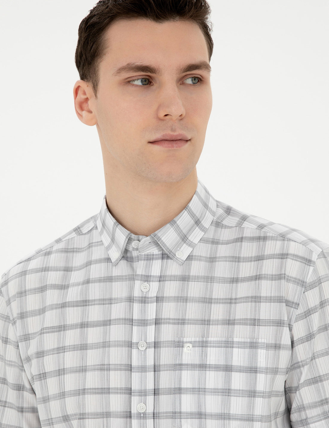 Grey Regular Fit Short Sleeve Shirt