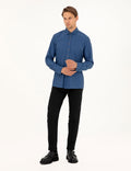 Indigo Slim Fit Long Sleeve Shirt