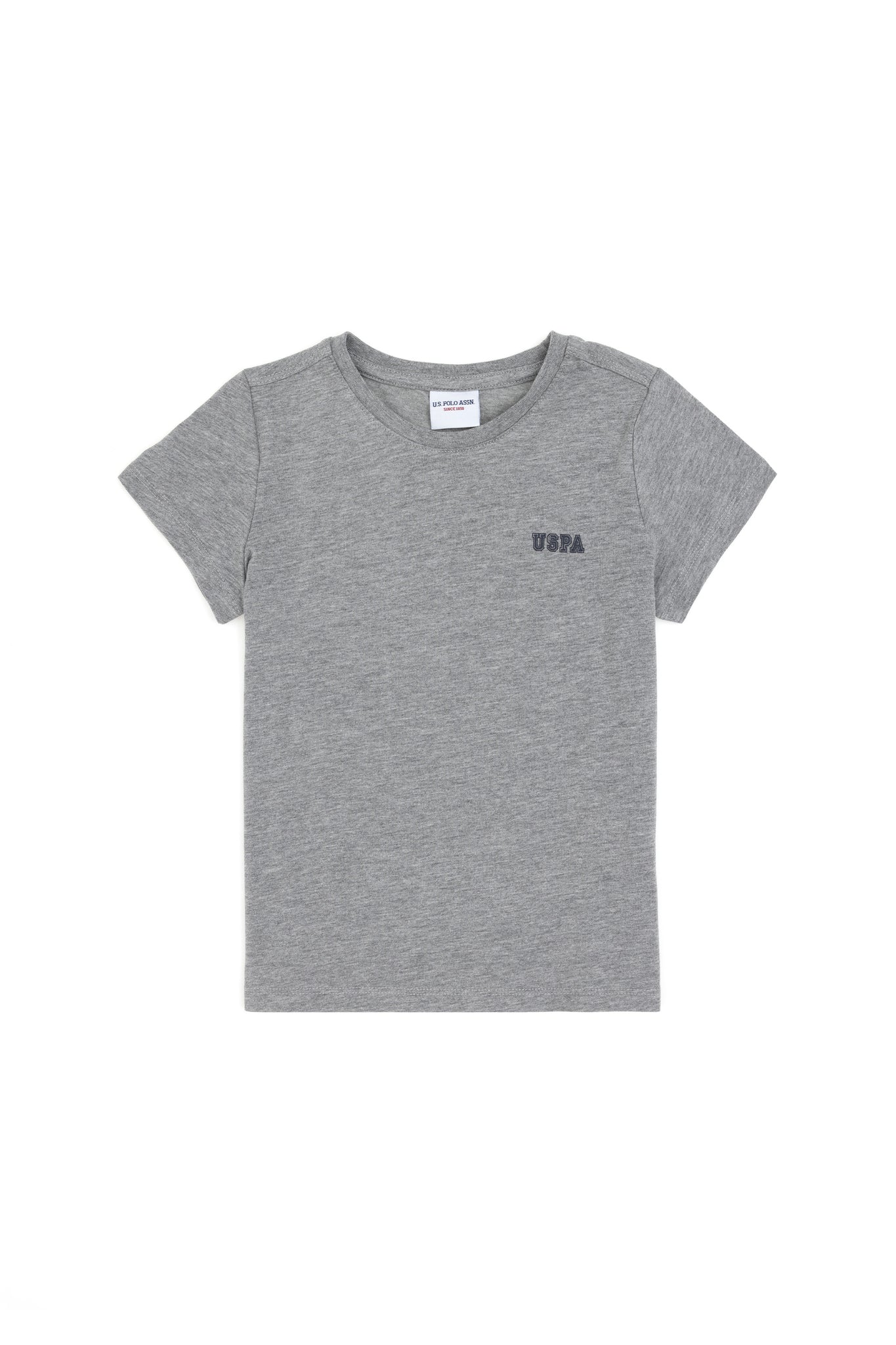 Boy's Grey Melange Crew Neck T-Shirt