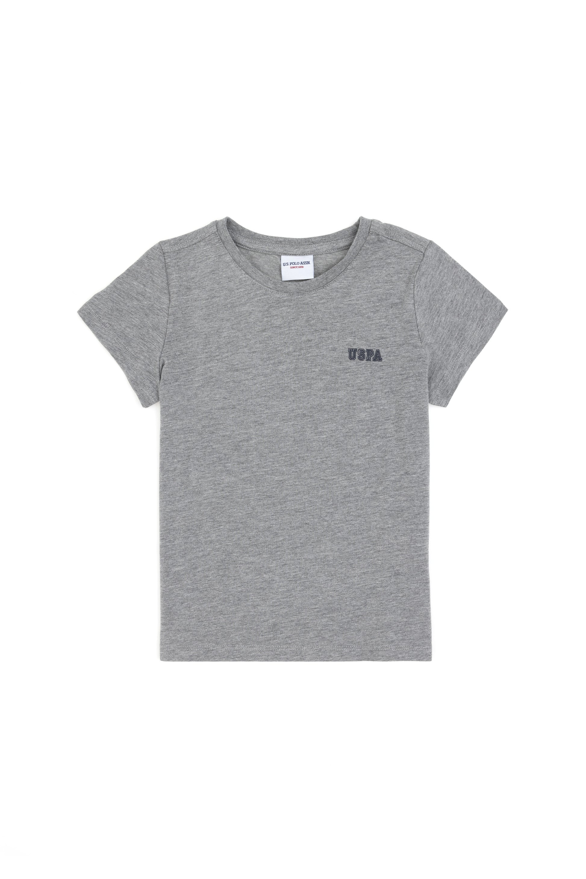 Boy's Grey Melange Crew Neck T-Shirt