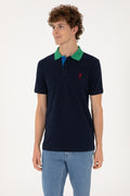 Men's Regular Fit Polo Neck Navy T-Shirt