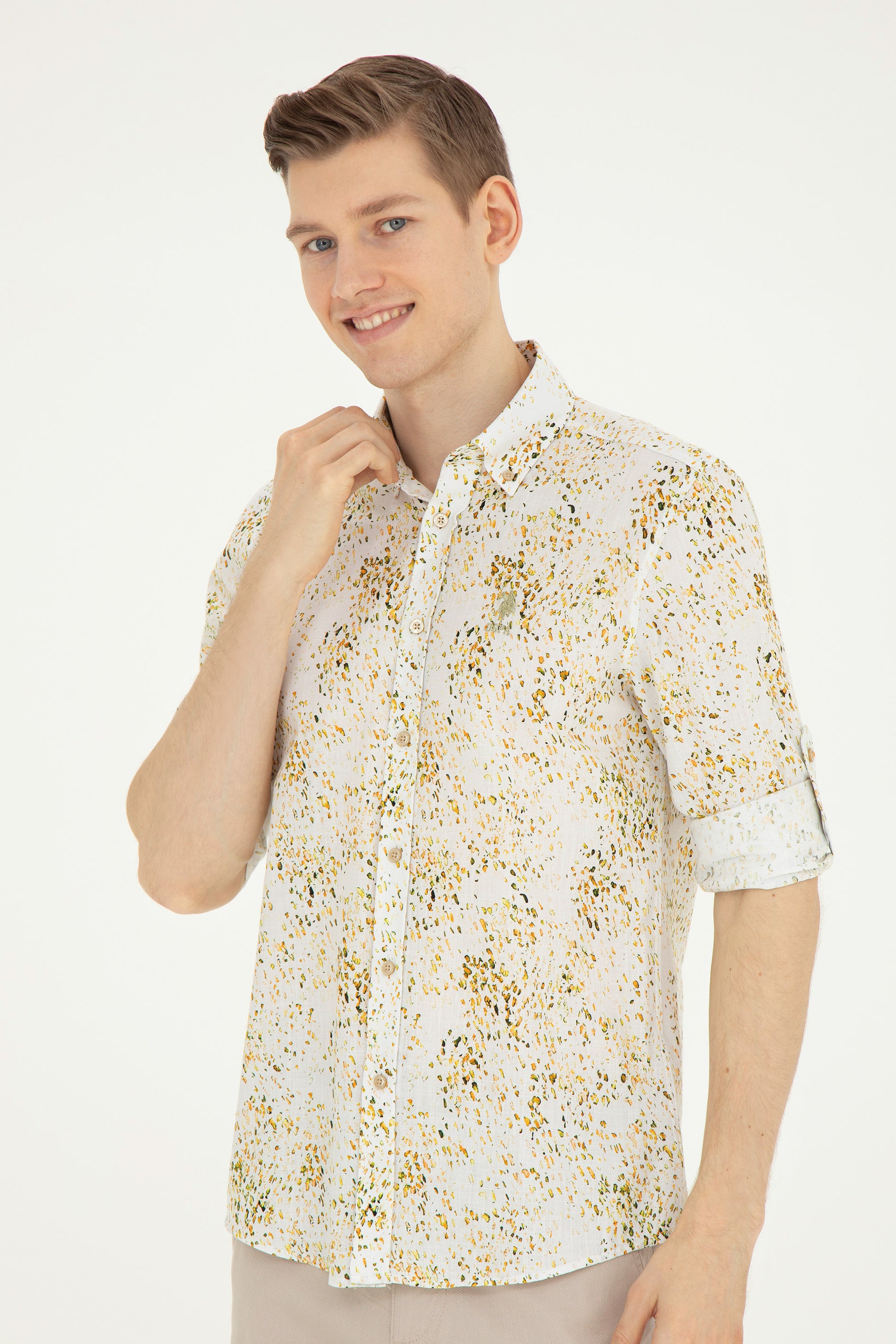 Men's Khaki Long Sleeve Shirt