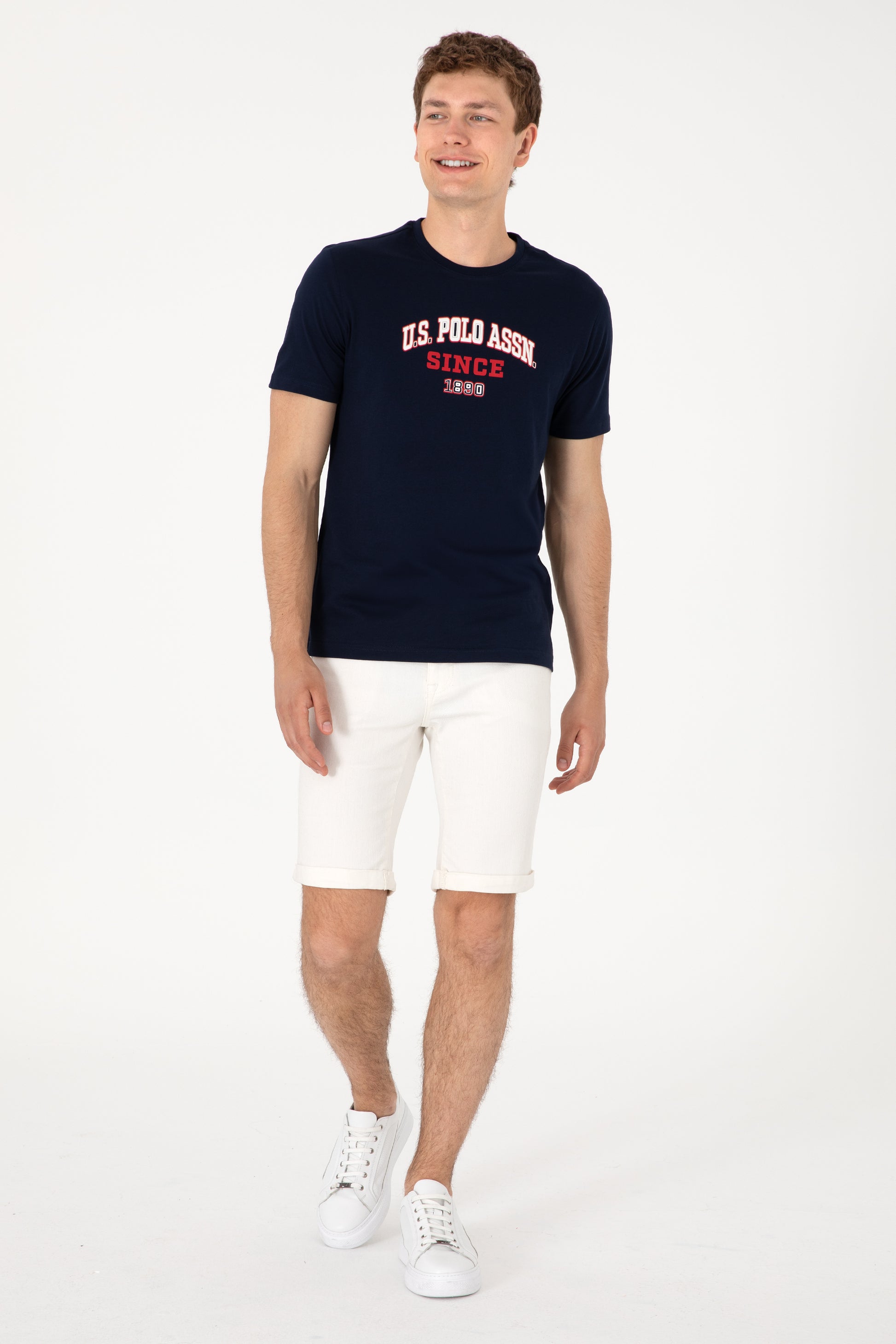 Men's Regular Fit Crew Neck Navy T-Shirt