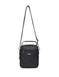 Men's Black Strap Handbag
