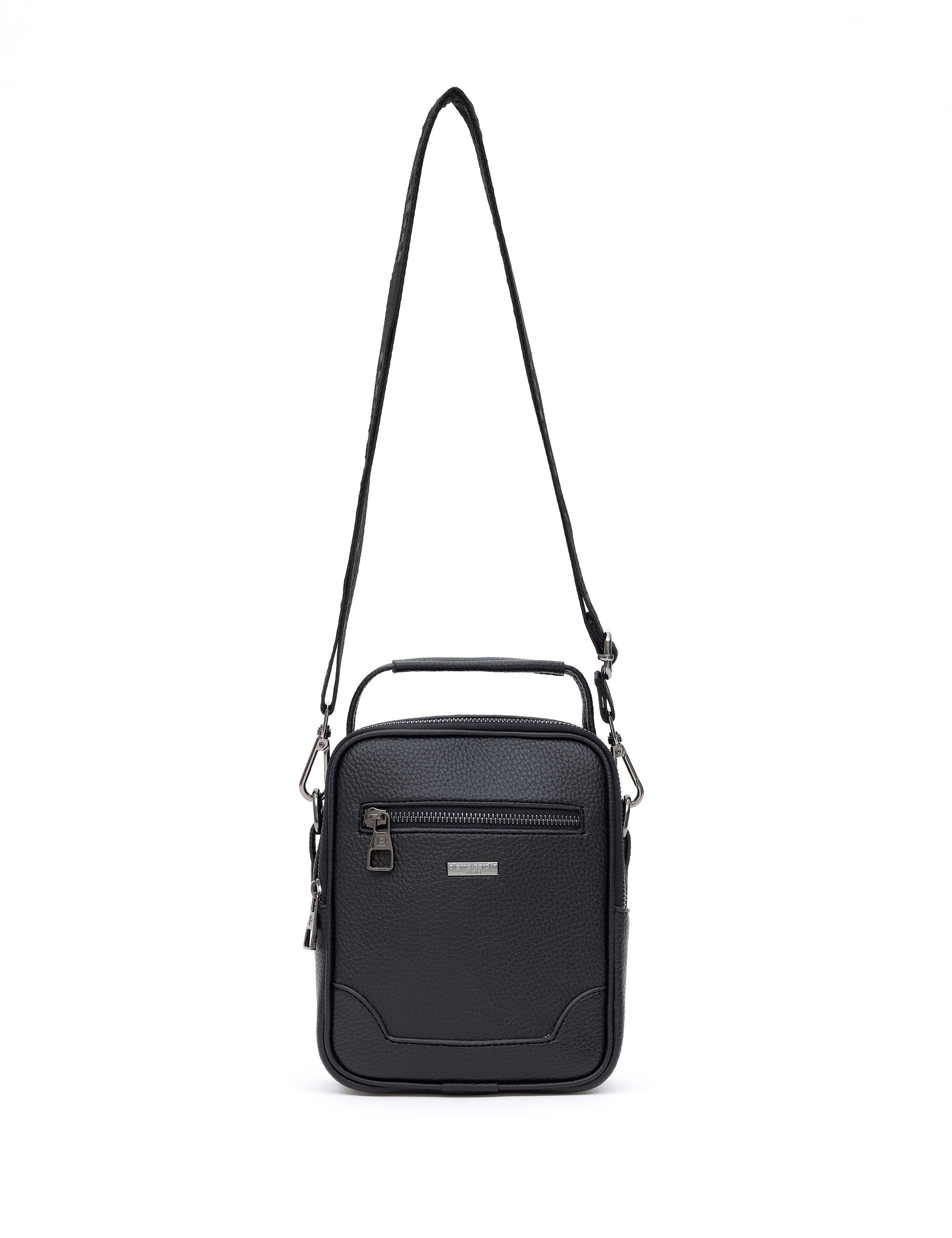 Men's Black Strap Handbag