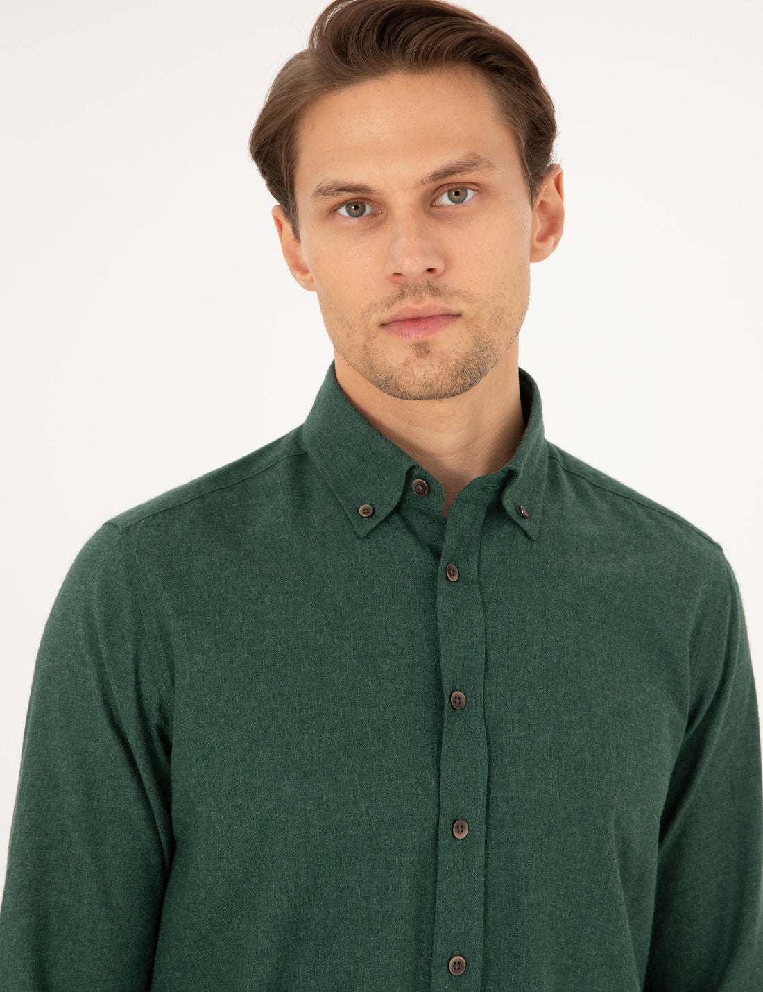 Green Regular Fit Long Sleeve Shirt