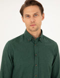 Green Regular Fit Long Sleeve Shirt
