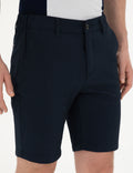 Navy Blue Slim Fit Woven Shorts