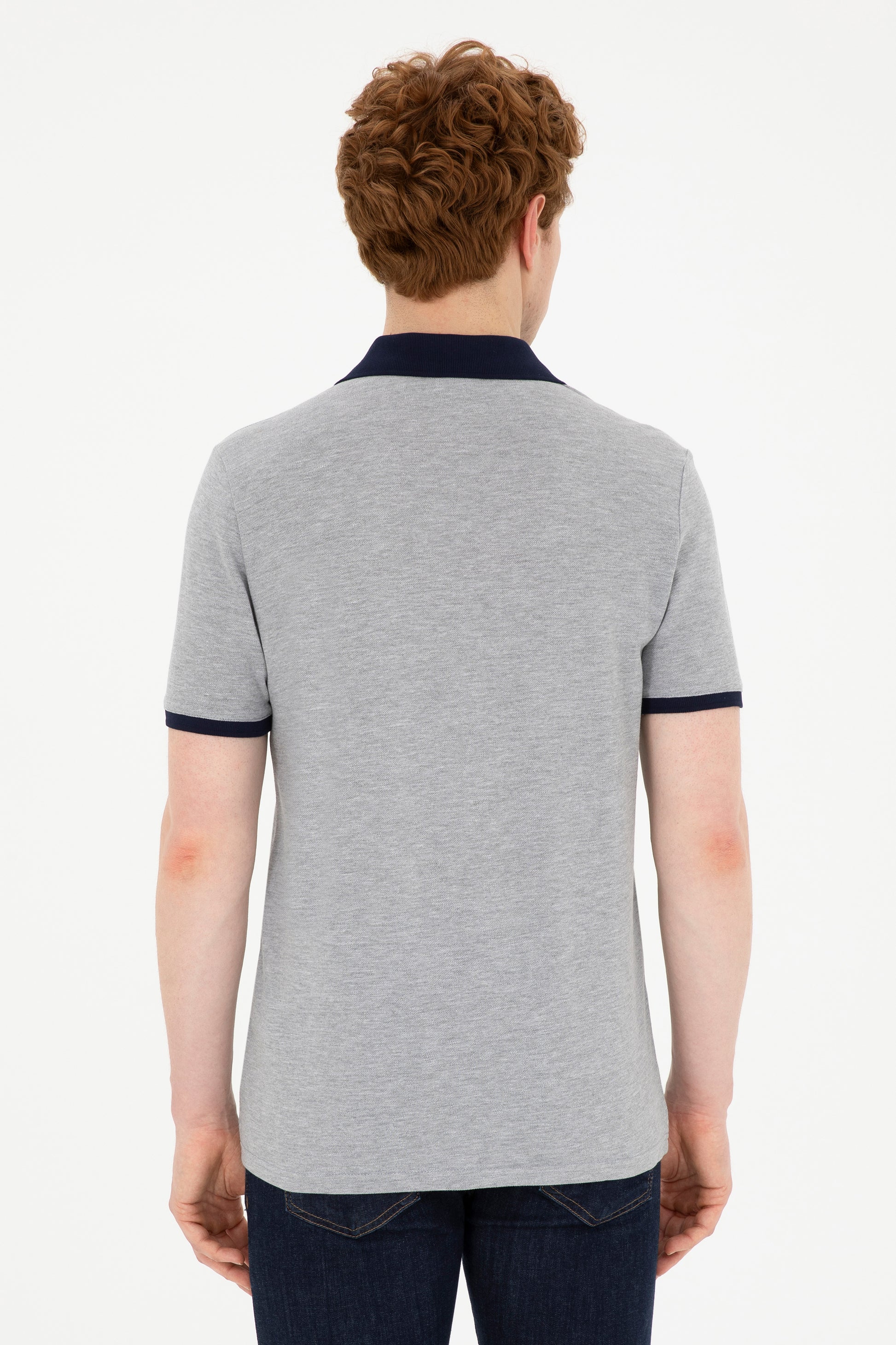 Men's Grey Melange Basic T-Shirt