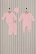 Baby Girl Light Pink 4-Piece Zipper Set
