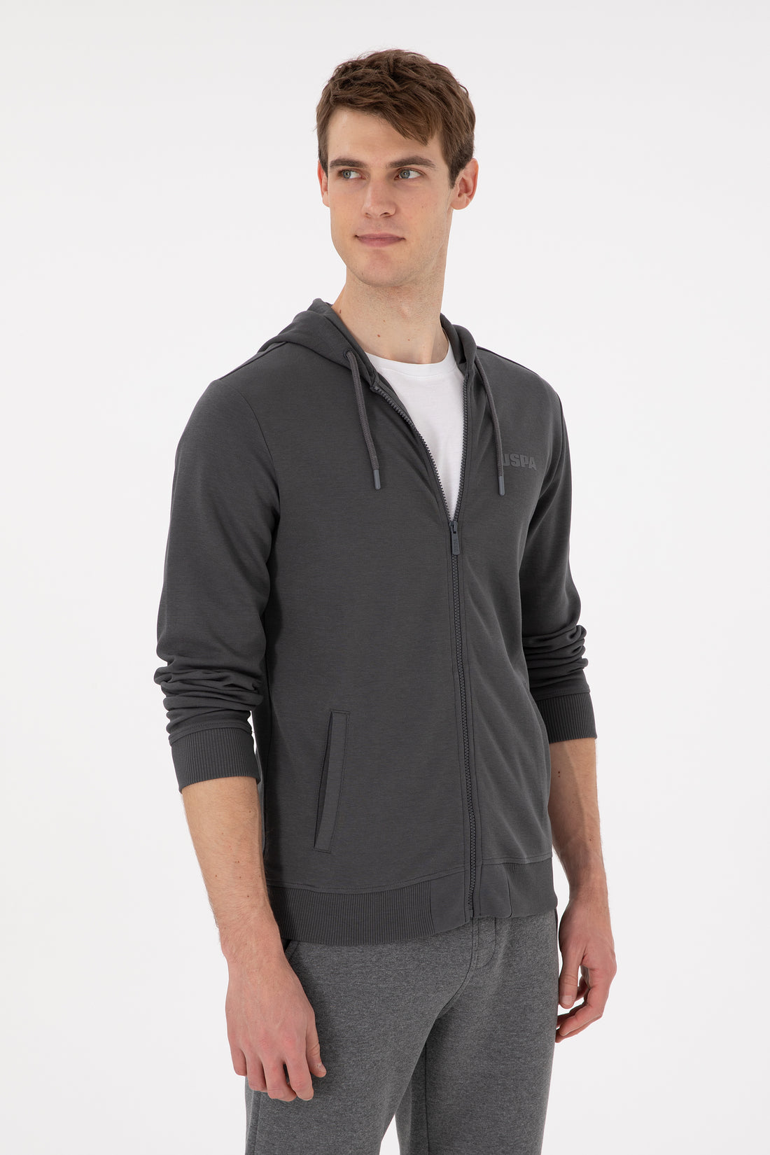 Men's Anthracite Knitted Cardigan
