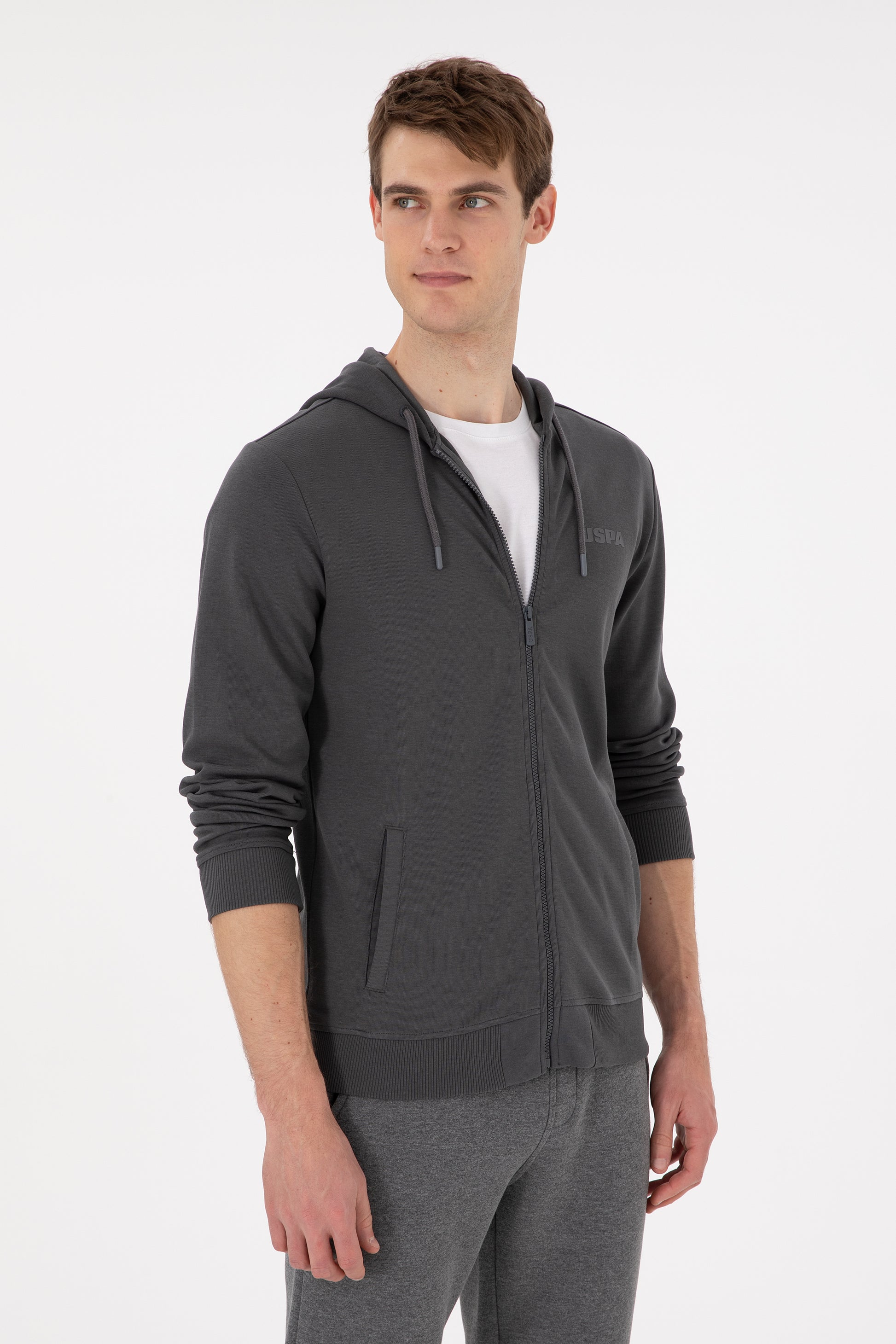 Men's Anthracite Knitted Cardigan