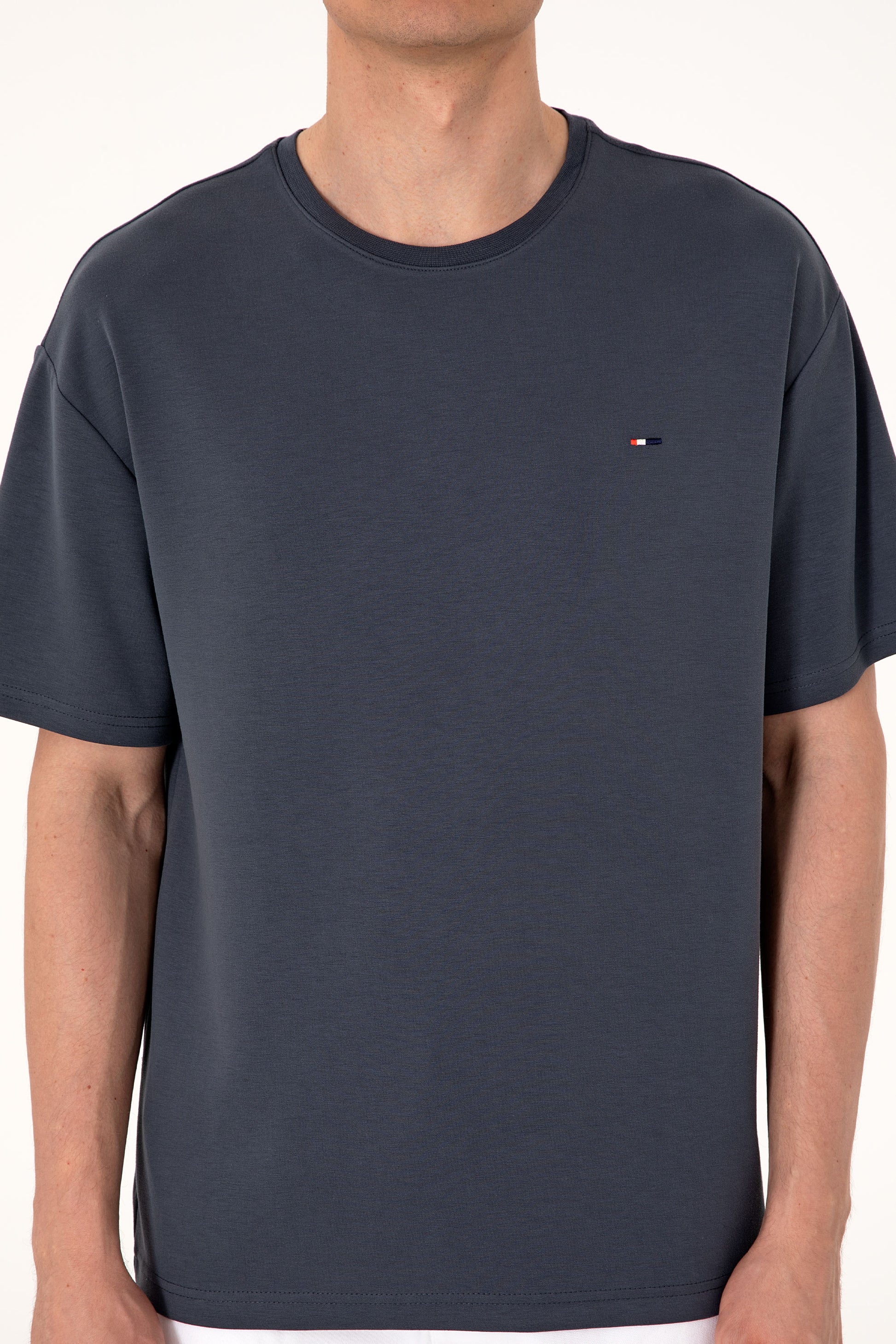 Men's Comfort Fit Crew Neck Anthracite T-Shirt