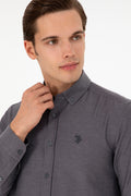 Men's Anthracite Long Sleeve Basic Shirt