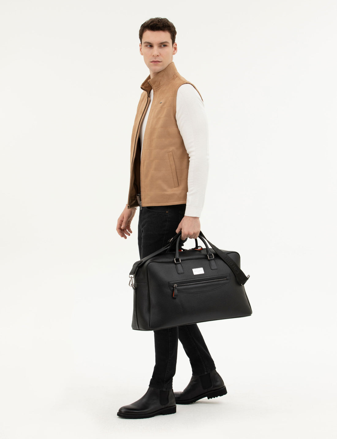 Men's Black Sports Bag