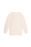Girls' Cream Crew Neck Basic Sweater