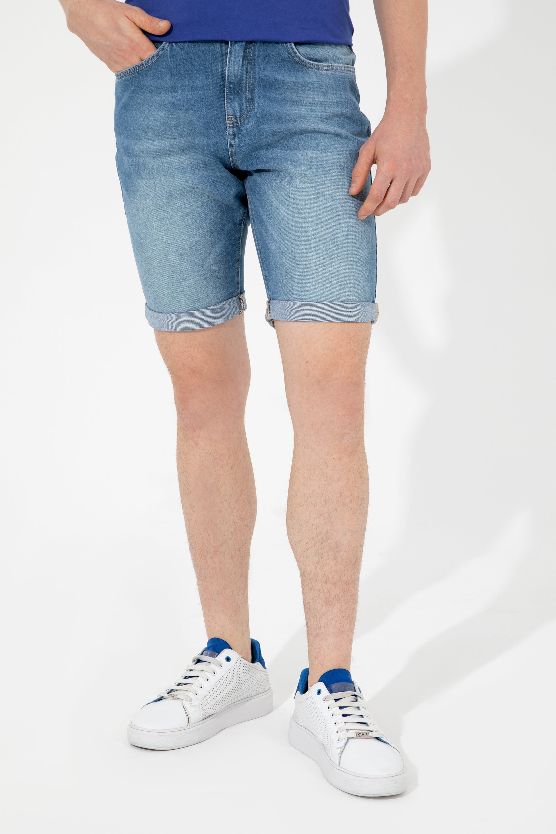 Men's Green Jean Shorts