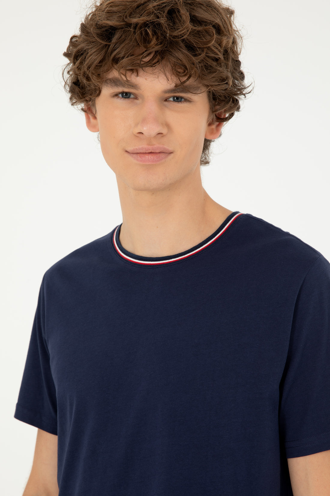 Men's Regular Fit Crew Neck Navy T-Shirt