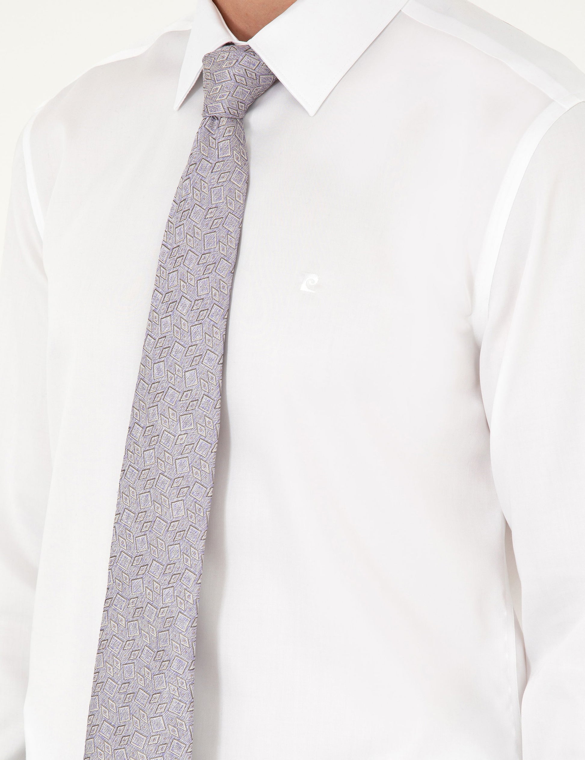 White Slim Fit Long Sleeve Basic Shirt
