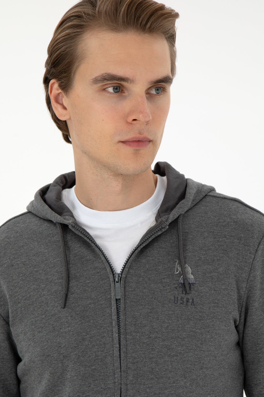 Men's Anthracite Melange Knitted Cardigan