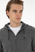 Men's Anthracite Melange Knitted Cardigan