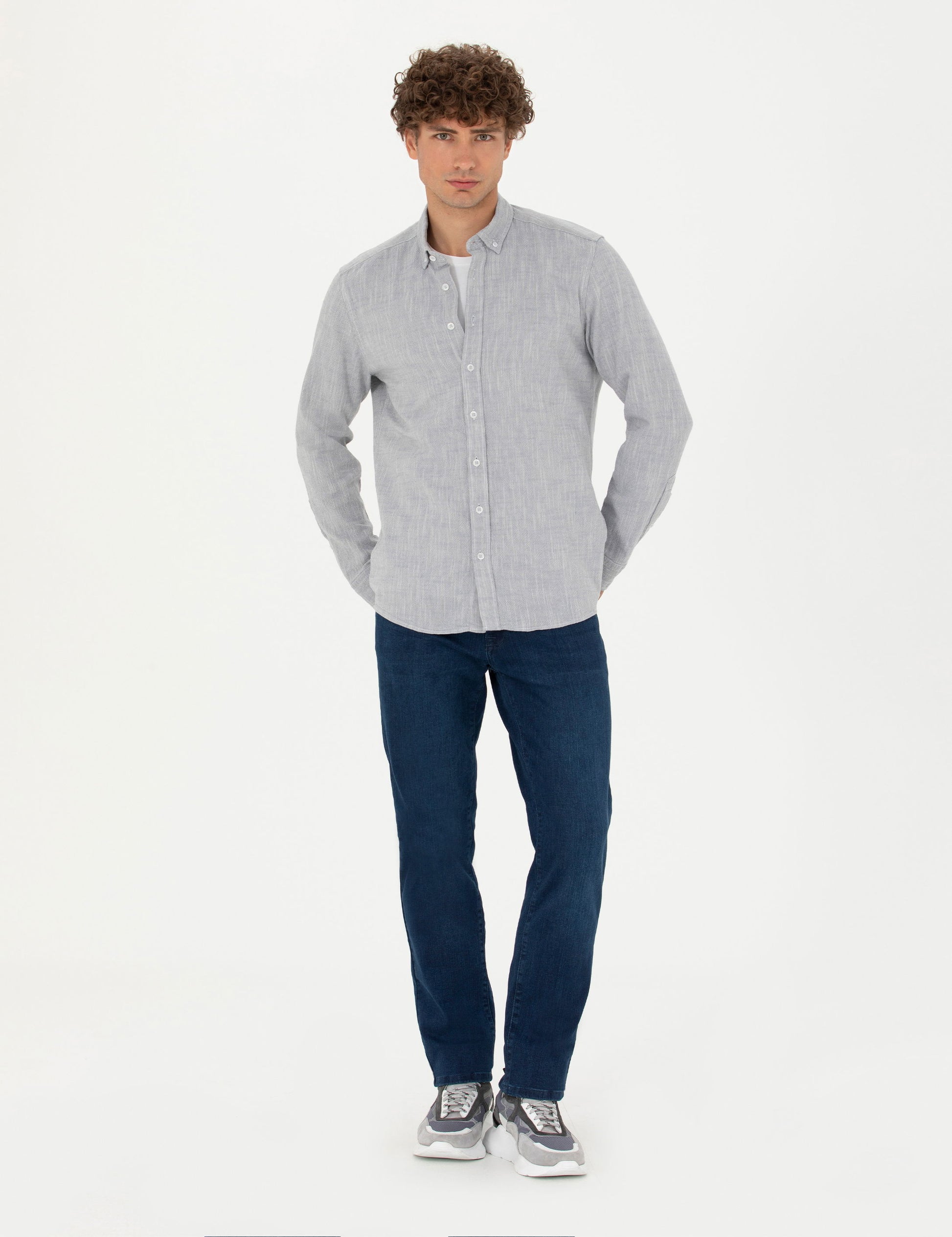 Blue Regular Fit Long Sleeve Shirt