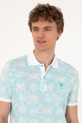 Men's Regular Fit Polo Neck Mint T-Shirt