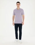 Lilac Slim Fit Basic T-Shirt