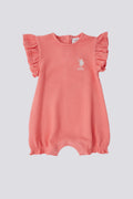 Baby Girl Salmon Ruffle Jumpsuit