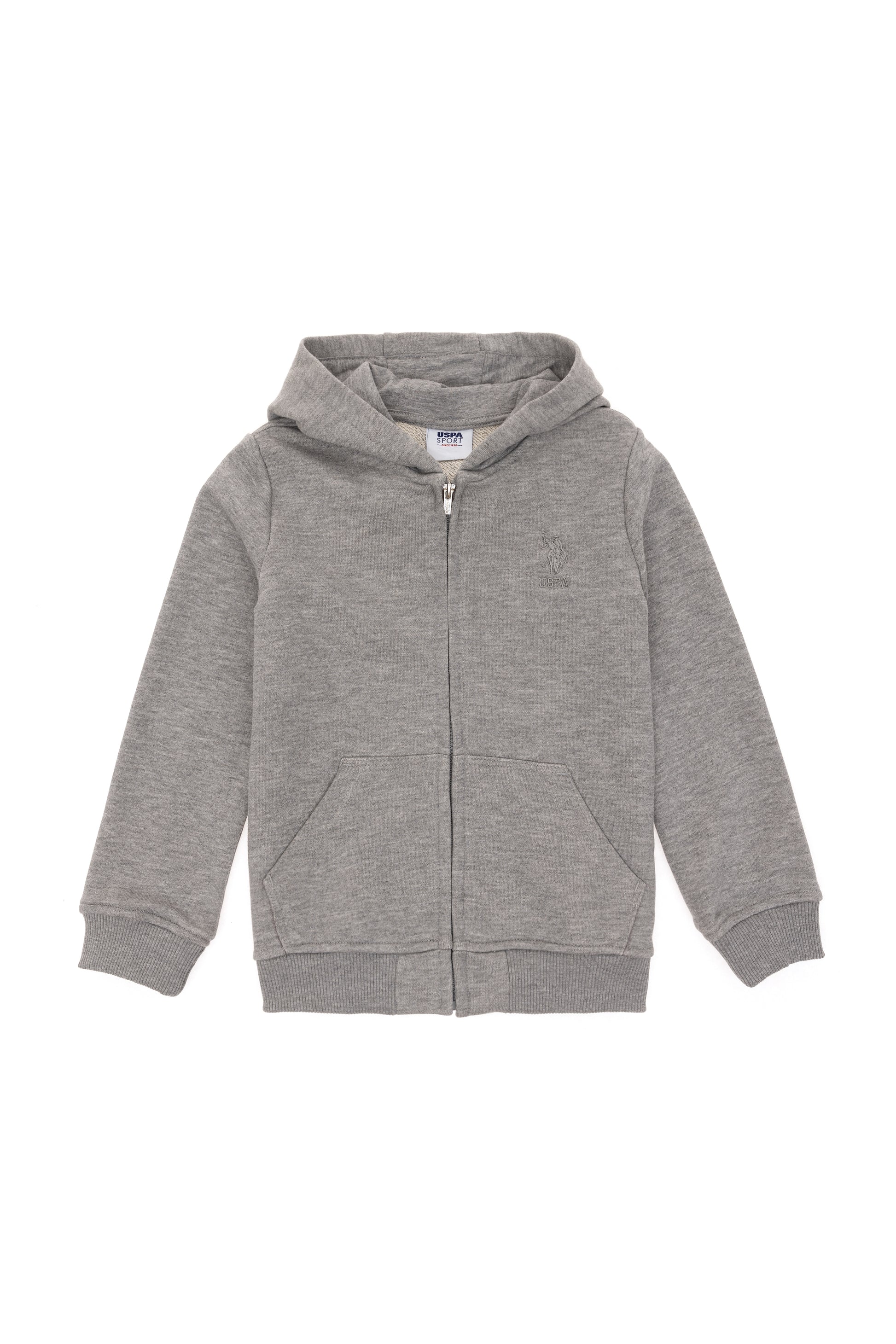 Boy's Grey Melange Basic Sweatshirt