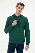 Men's Dark Green Basic Sweatshirt