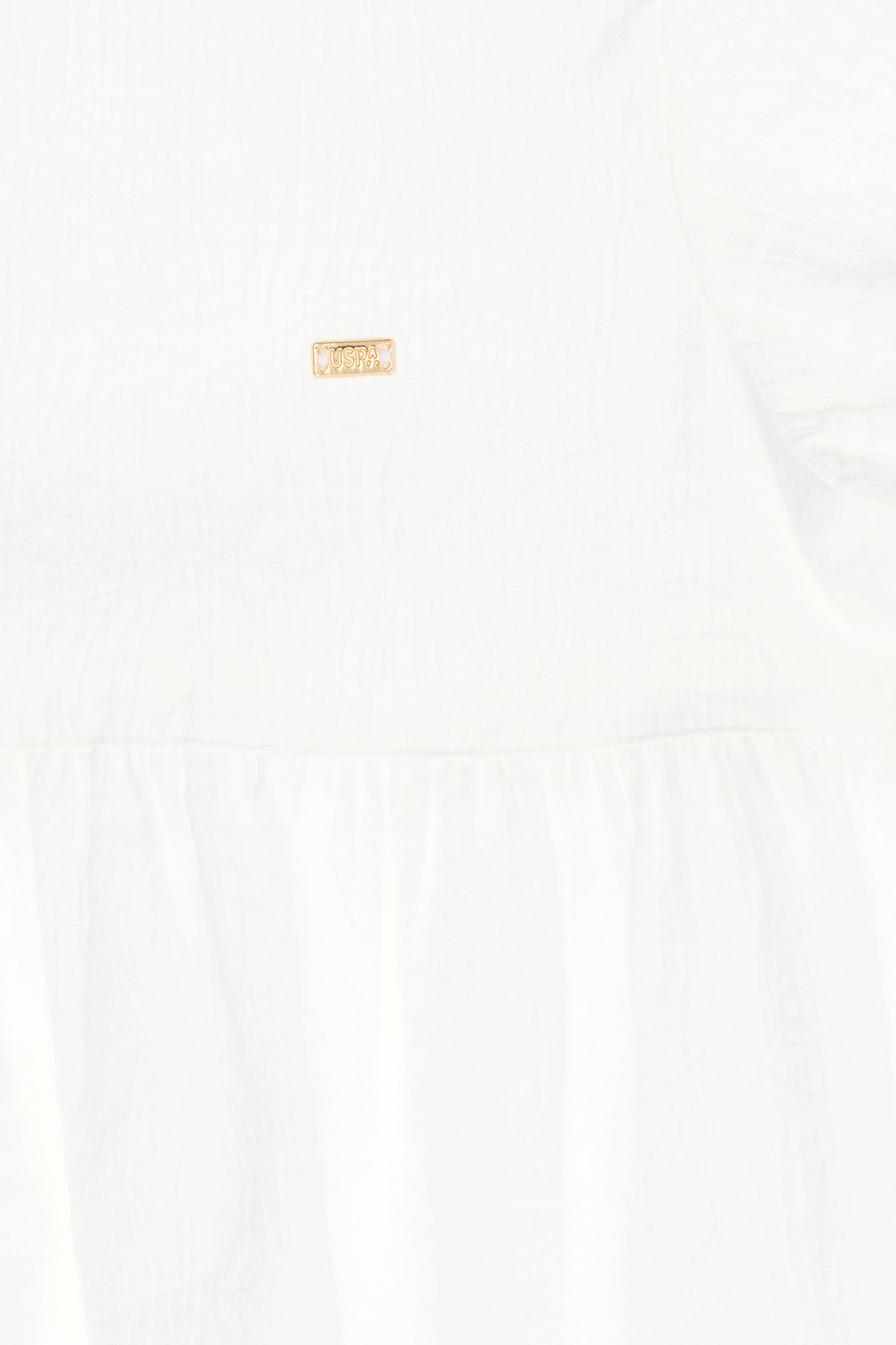 Girls' White Short Sleeve Knitted Dress
