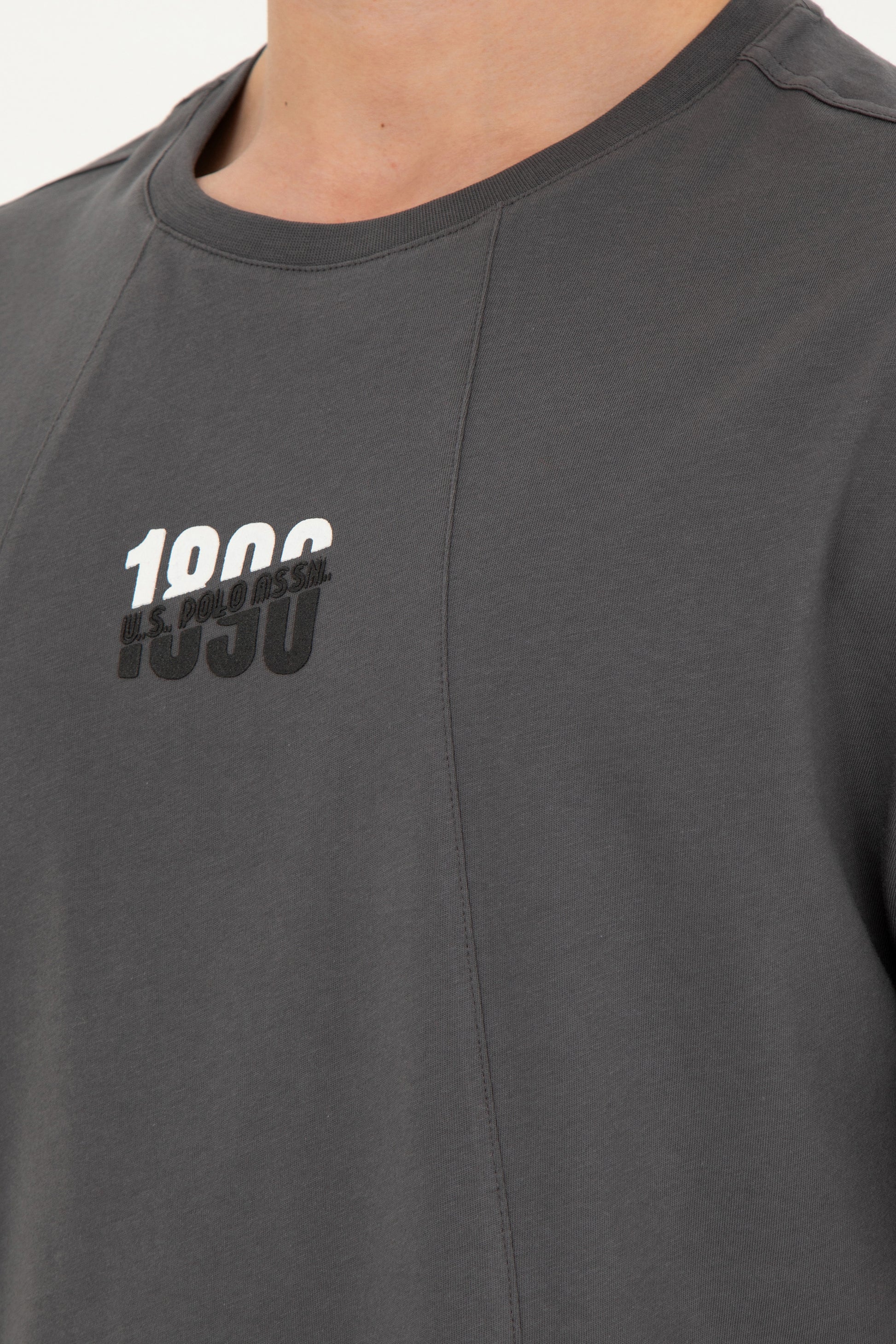 Men's Comfort Fit Crew Neck Anthracite T-Shirt