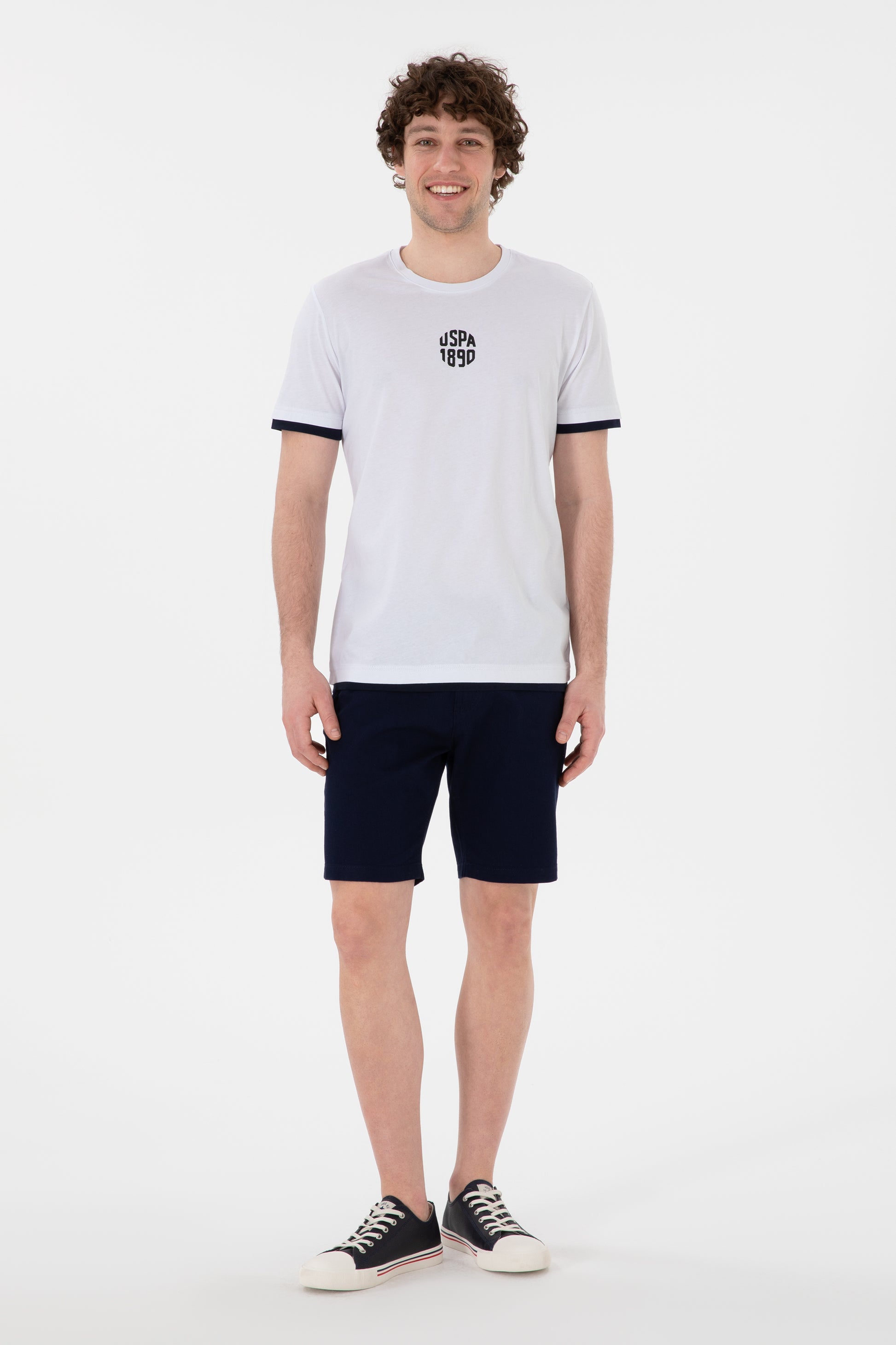 Men's Regular Fit Crew Neck White T-Shirt