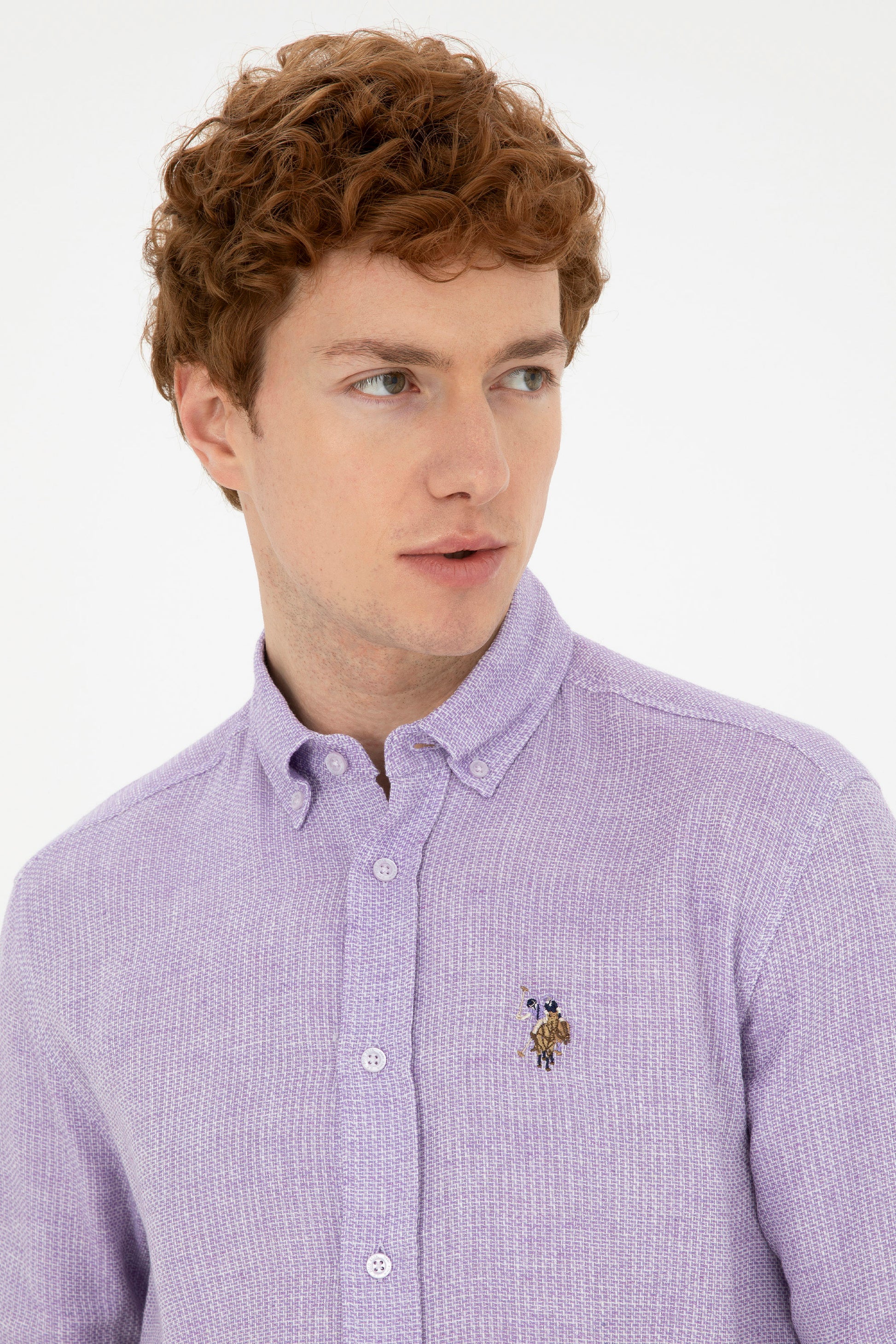 Men's Lilac Long Sleeve Shirt