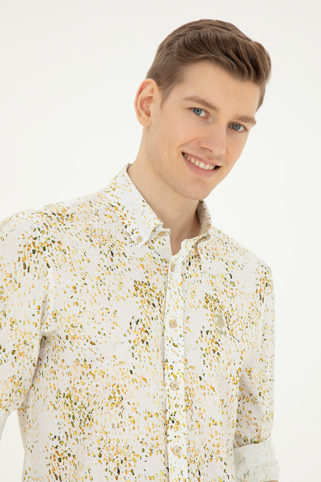 Men's Khaki Long Sleeve Shirt